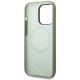 7. Guess Silicone Logo Plate MagSafe case for iPhone 14 Pro Max - green