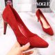 13. Sergio Leone W SK379K red suede high heels