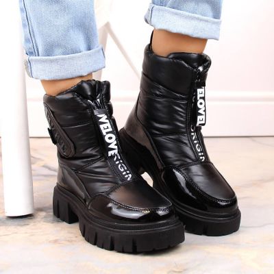 8. Filippo W PAW498A insulated zipper snow boots, black