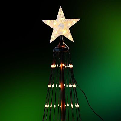 3. DECORATIVE CHRISTMAS TREE 154 LED SUPER WARM WHITE 150 CM REMOTE CONTROL BLACK FRAME