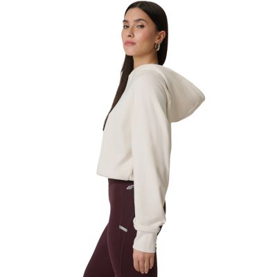 4. Women's sweatshirt 4F F2175 cream 4FWSS26TSWSF2175 12S