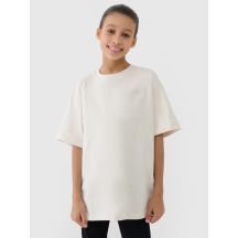 Girls' oversize plain T-shirt 4F 4FJWSS25TTSHF1851-12S