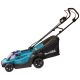 14. Makita DLM330RT Battery-Powered Push Lawn Mower, Black, Blue