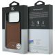 8. Mercedes Leather Wood Effect and Curve MagSafe case for iPhone 17 Pro - brown