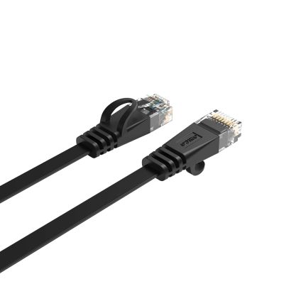 4. Orico PUG-C7B CAT7 10Gbps RJ45 Ethernet LAN Network Cable, Flat, 3 m – Black