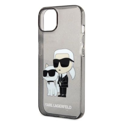 6. Karl Lagerfeld Glitter Karl&Choupette case for iPhone 14 Plus - black