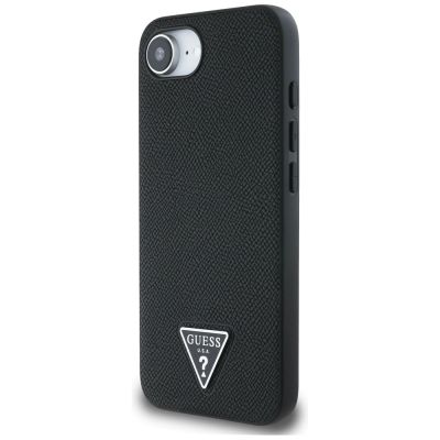 2. Guess Grained Triangle MagSafe case for iPhone 16e - black