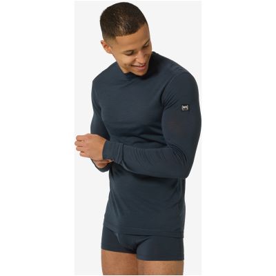 Men’s SUPER.NATURAL M SIERRA140 LS Long-Sleeve Shirt, Navy Blue