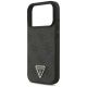 6. Guess Leather 4G Triangle Strass MagSafe Case for iPhone 18 Pro / 17 Pro - Black