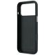 7. Karl Lagerfeld Saffiano Case with Karl & Choupette Heads Pins & Logo for iPhone 18 Pro Max / 17 Pro Max - Black