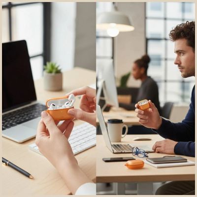 3. Uniq Veren case for AirPods Pro 3 - orange