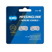 KMC FLATNR connector 2 pieces blister silver