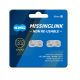 KMC FLATNR connector 2 pieces blister silver