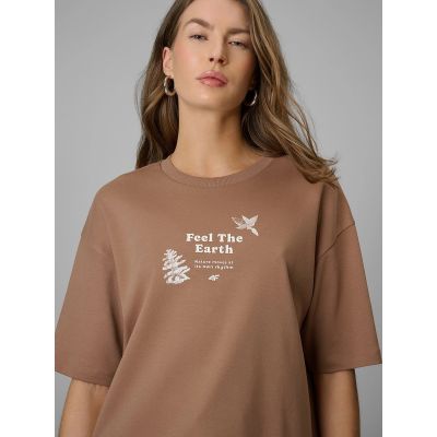 4. Women's regular printed T-shirt 4F 4FRSS26TTSHF3704-83S
