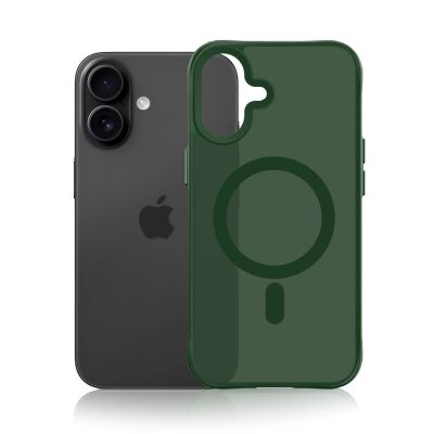 5. 3mk Smoke MagCase for iPhone 16 Pro - Green-Translucent