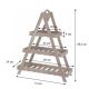 16. FOLDABLE WOODEN FLOWER STAND 3 SHELVES