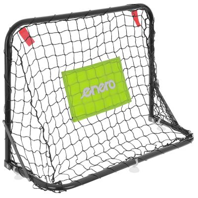 19. SET OF 2 METAL GOALS WITH NET, BALL, PUMP 60X45X24CM ENERO
