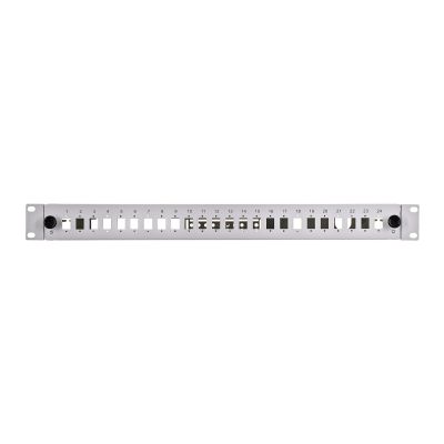 3. Alantec Fiber optic distribution box 24xSC simplex / 24xLC duplex 19" 1U with front panel and mounting accessories (glands, bands), extendable (FOP-1U-24SCS-S)