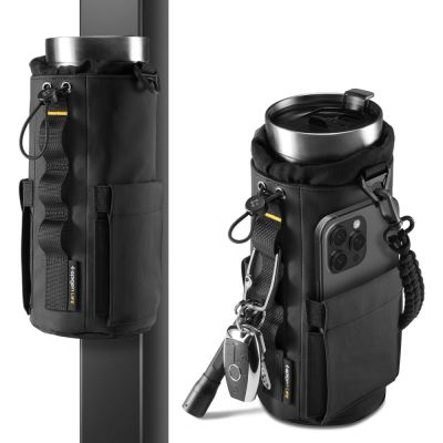 10. Spigen Tumbler Holder Bag Magnetic for Water Bottle, Phone, Keys - Black