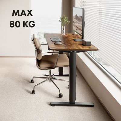 6. ERGO OFFICE ELECTRIC DESK ADJUSTABLE MAX HEIGHT 1160MM, MAX - 80 KG, WITHOUT TABLETOP FOR SITTING AND STANDING WORK, BLACK ER-400 B
