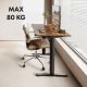 6. ERGO OFFICE ELECTRIC DESK ADJUSTABLE MAX HEIGHT 1160MM, MAX - 80 KG, WITHOUT TABLETOP FOR SITTING AND STANDING WORK, BLACK ER-400 B
