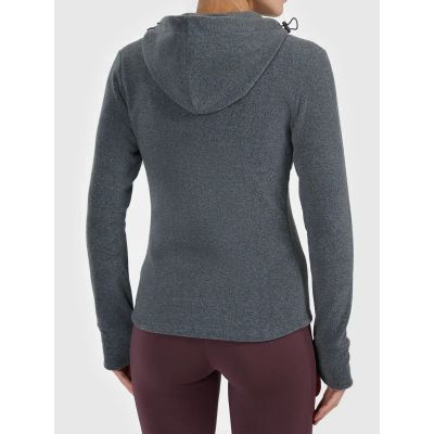 2. Women's fleece with a hood, zip-up, 4F 4FWAW26TFLEF478-24M
