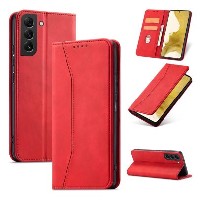 12. Magnet Fancy Case for Samsung Galaxy S23+ flip cover wallet stand red