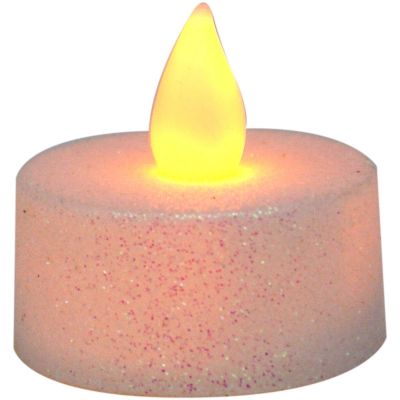 13. SET OF 3 LED TEA LIGHT CANDLES WITH GLITTER