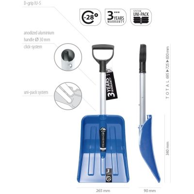 18. EVEREST TELESCOPIC CAR SNOW SHOVEL 68.5-71.5-82CM