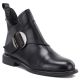 Black women’s leather ankle boots Artiker 59C1200