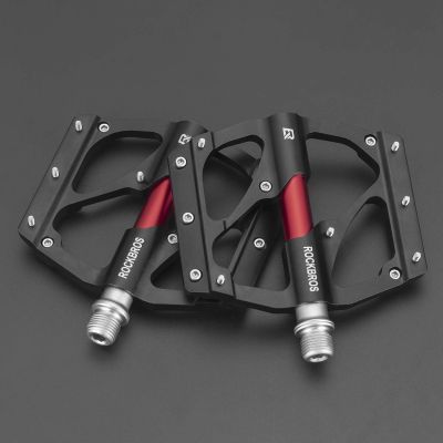 4. Rockbros 2020-12BBK Platform Aluminum Bicycle Pedals - Black
