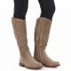 5. Women's openwork beige boots S.Barski HY61-8023