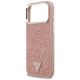 6. Guess Glitter Triangle Logo MagSafe Case for iPhone 17 Pro Max - Pink