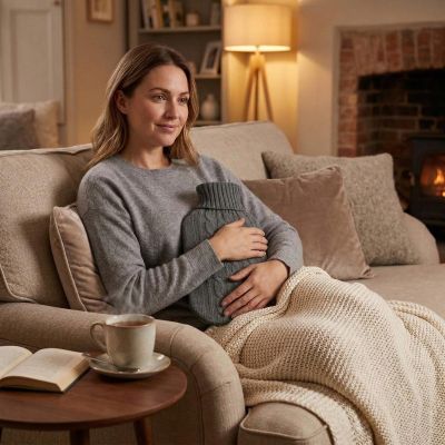 20. ALPINA Rubber Hot Water Bottle with Cover, 1.7 L, Grey
