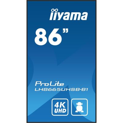 3. iiyama LH8665UHSB-B1 flat screen, 86 inches, 215.9 cm