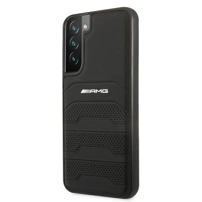 2. AMG Leather Debossed Lines case for Samsung Galaxy S22+ - black