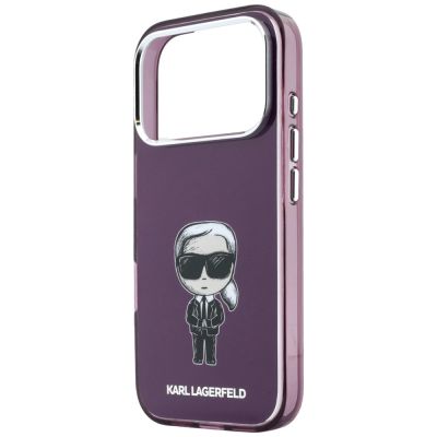 6. Karl Lagerfeld IML Ikonik Sketch Print MagSafe Case for iPhone 18 Pro / 17 Pro – burgundy