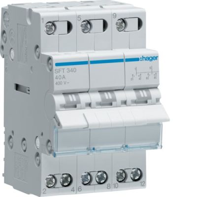 SFT340 POWER SWITCH 40A 3P I-0-II 3M 400V AC TOP CONNECTION
