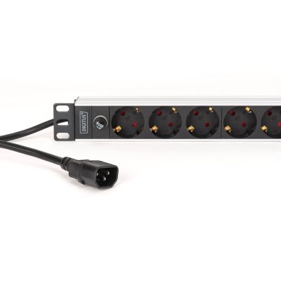 4. Digitus DN-95437 PDU Power Distribution Unit 9 x Network Sockets 1U Black, Silver