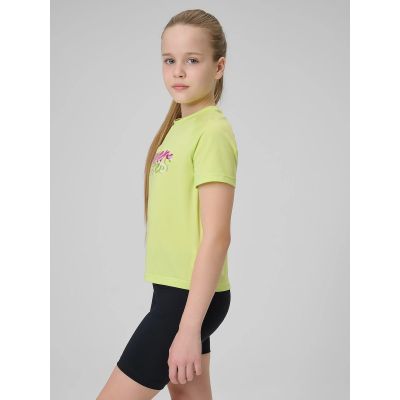4. Girls' quick-drying sports T-shirt 4F 4FJRSS26TFTSF2386-45S