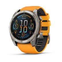 Garmin Fenix 8 AMOLED Sapphire Titanium Spark Orange Watch