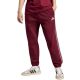 Men's adidas Essentials 3-Stripes Fleece Tapered Cuffed Pants Burgundy KY4134