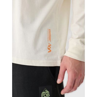 4. Men's oversize longsleeve with print 4F 4FRAW24TLONM507-83S