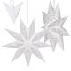 PAPER DECORATION STAR 45CM 9 ARMS WHITE