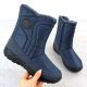 12. Women's flat insulated snow boots, navy blue, Potocki SU33310