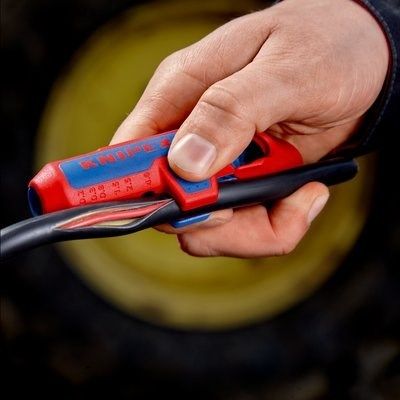 4. Knipex 16 95 03 SB Wire Stripper Blue, Red