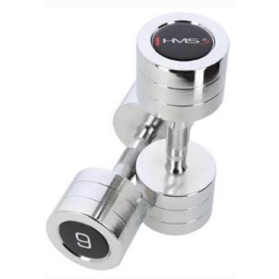 3. Chrome dumbbells 2x9 kg HMS CHD09