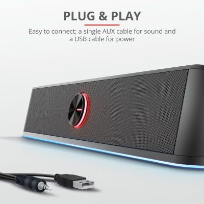 5. TRUST GXT619 THORNE RGB LED SOUNDBAR speaker