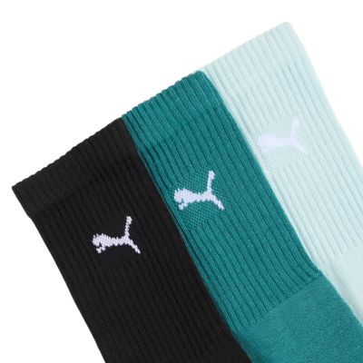 2. Puma Crew Socks 3 Pairs Black, Sea Green, Blue 880355 41