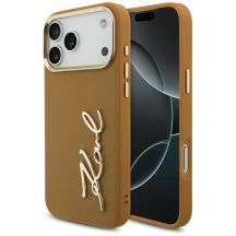 Karl Lagerfeld Karl Script Logo Case for iPhone 17 Pro Max - Brown